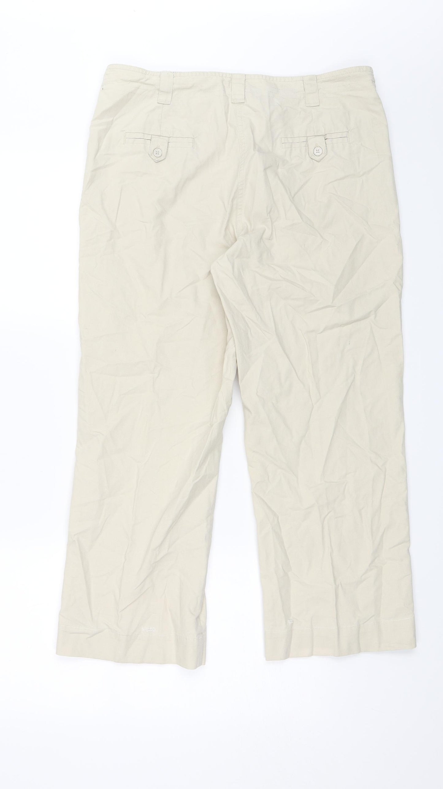 Papaya Womens Beige   Trousers  Size 14 L22 in