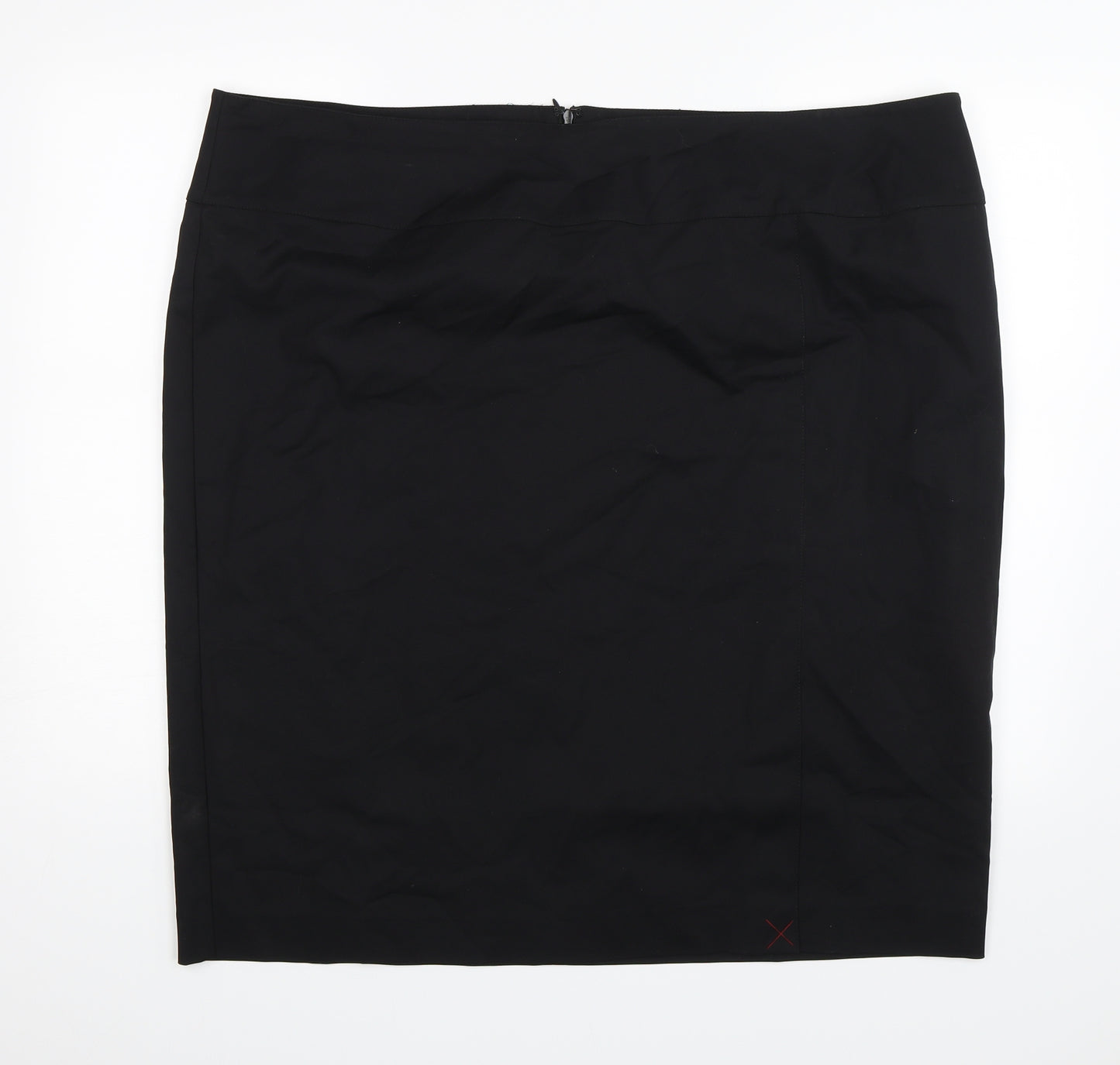 Long Tall Sally Womens Black   A-Line Skirt Size 24