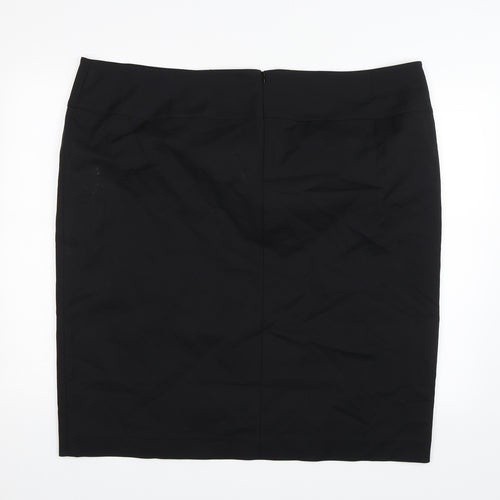 Long Tall Sally Womens Black   A-Line Skirt Size 24