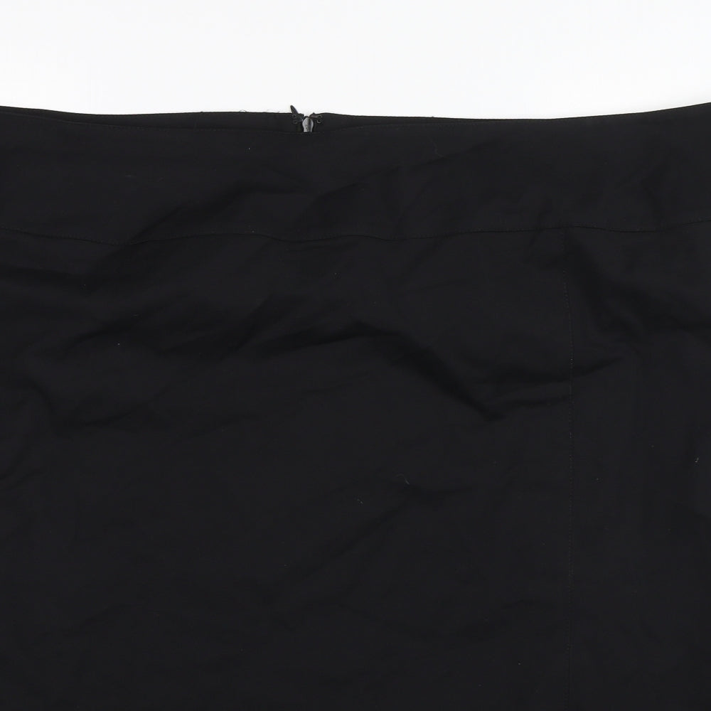 Long Tall Sally Womens Black   A-Line Skirt Size 24
