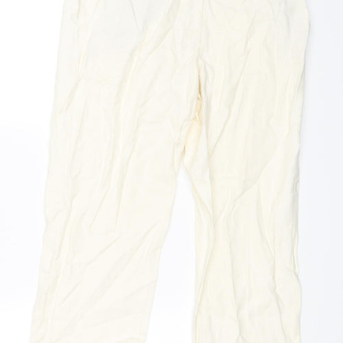 M&S Womens White   Trousers  Size 10 L20 in