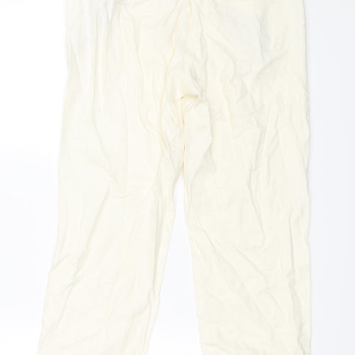 M&S Womens White   Trousers  Size 10 L20 in