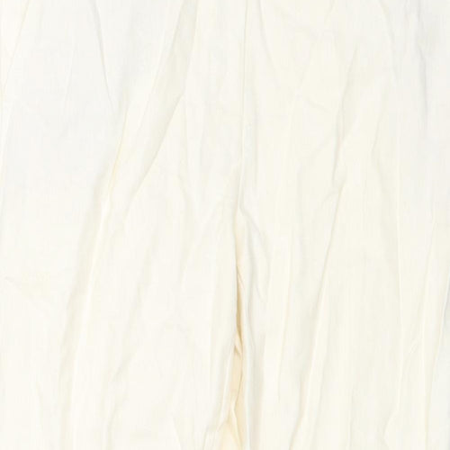 M&S Womens White   Trousers  Size 10 L20 in