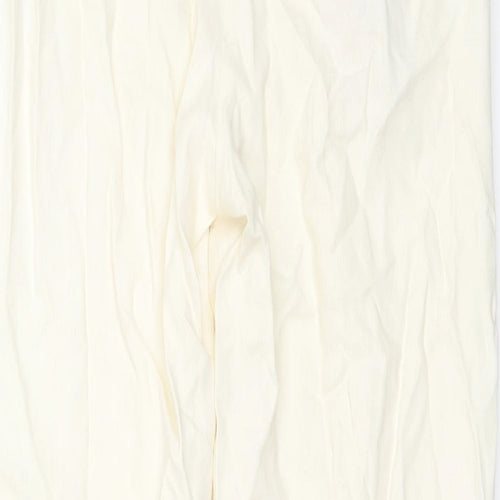 M&S Womens White   Trousers  Size 10 L20 in