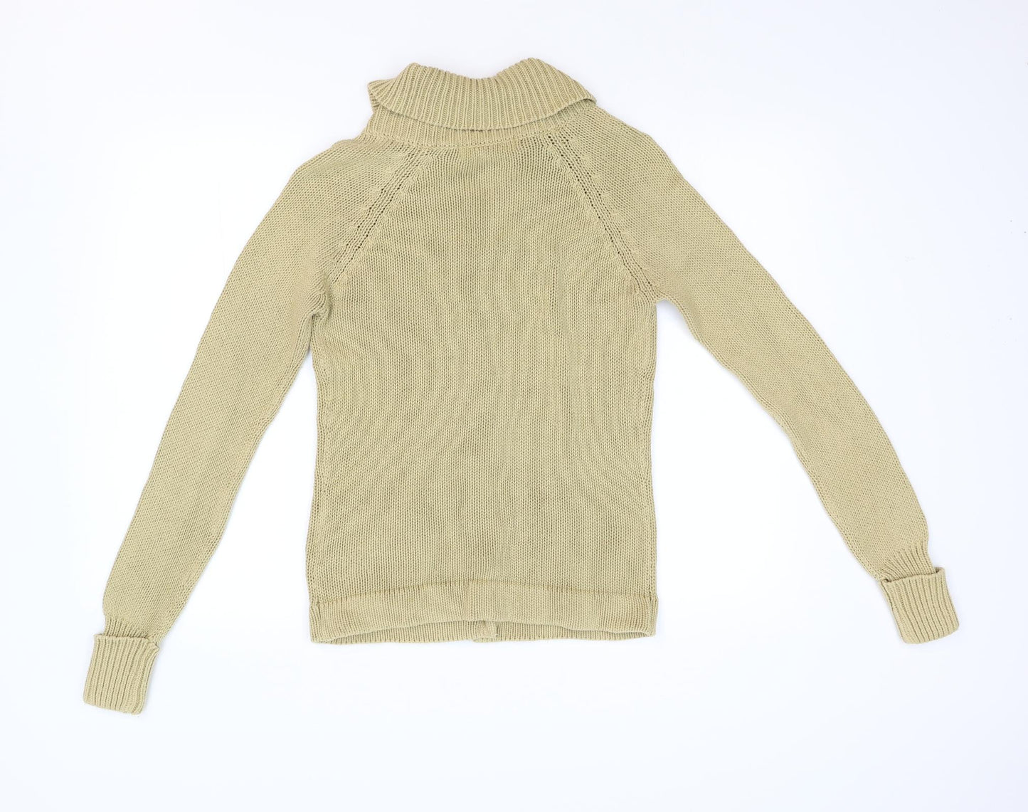 Zara Womens Beige  Knit Cardigan Jumper Size S