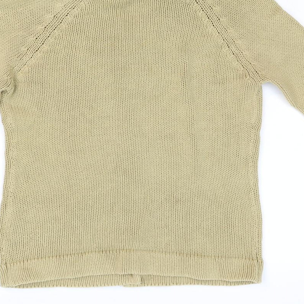 Zara Womens Beige  Knit Cardigan Jumper Size S