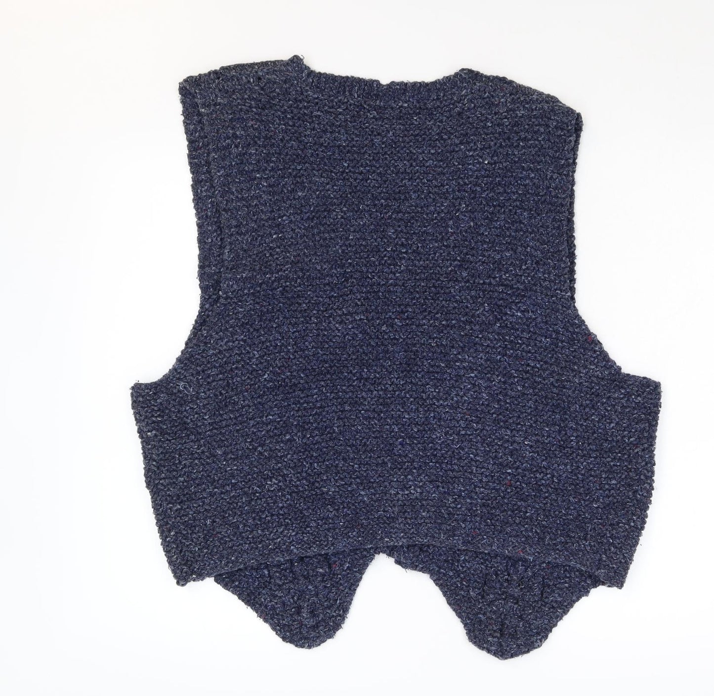 Mog Mens Blue  Knit Vest Jumper Size L  - Recycled Denim