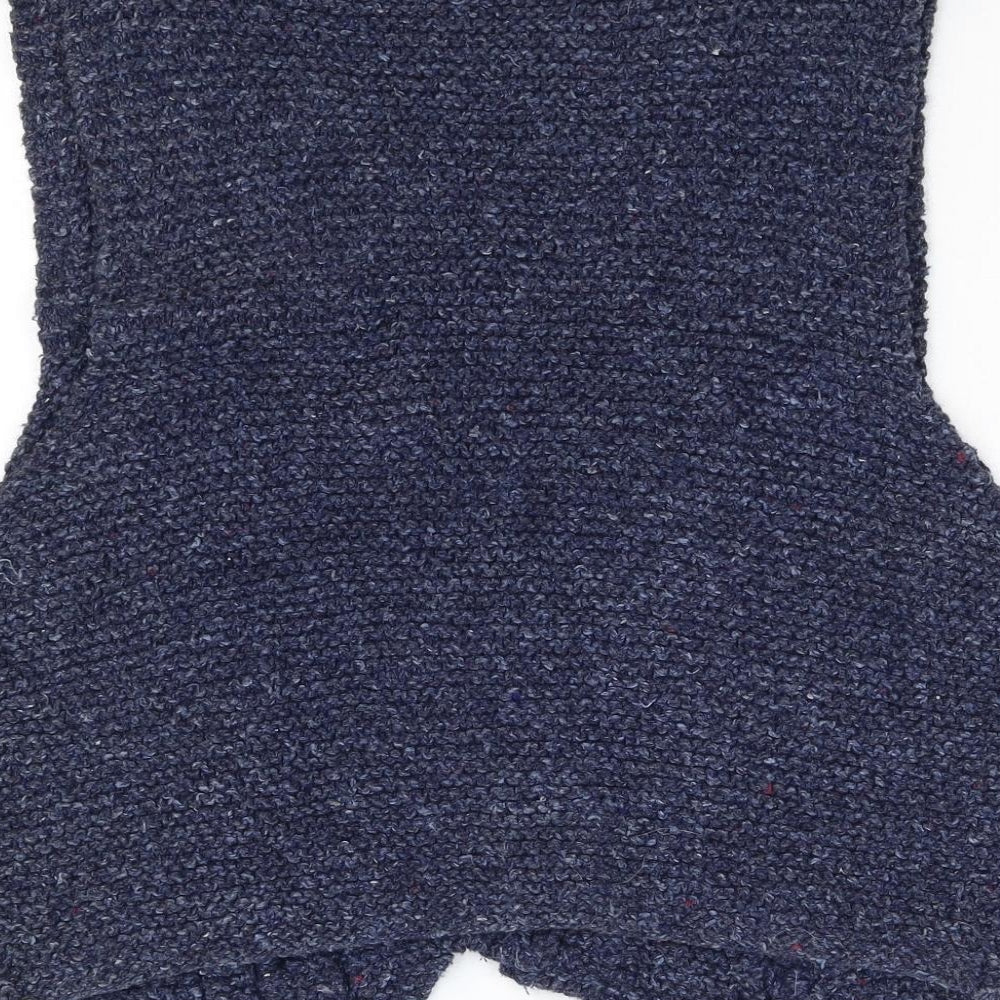 Mog Mens Blue  Knit Vest Jumper Size L  - Recycled Denim