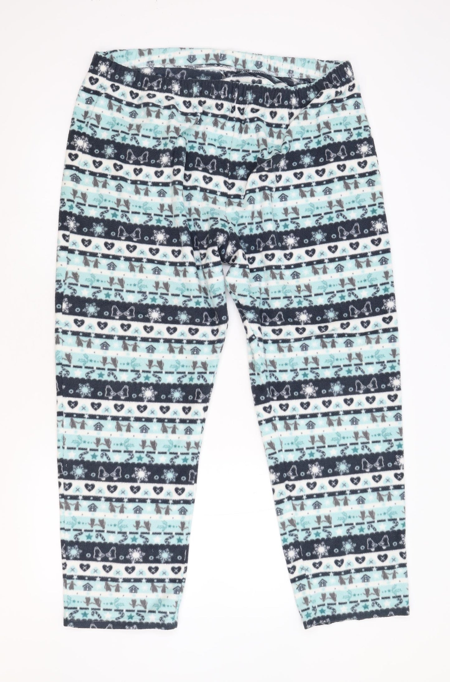 TU Womens Multicoloured Geometric Fleece  Pyjama Pants Size 22