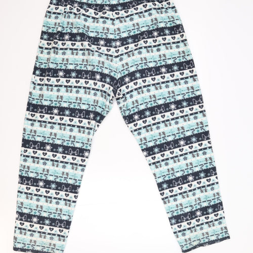 TU Womens Multicoloured Geometric Fleece  Pyjama Pants Size 22