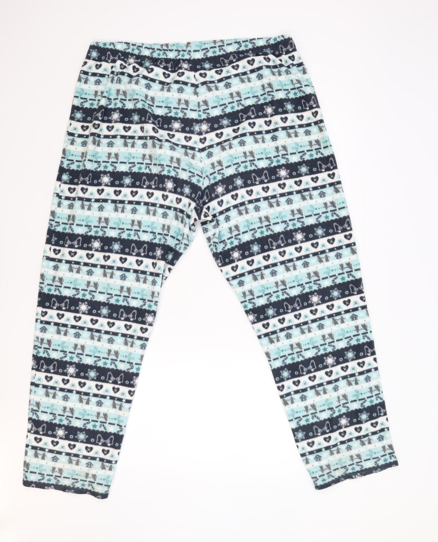 TU Womens Multicoloured Geometric Fleece  Pyjama Pants Size 22