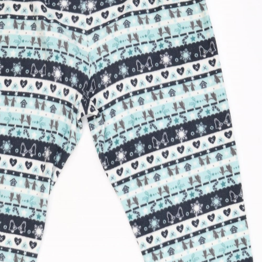 TU Womens Multicoloured Geometric Fleece  Pyjama Pants Size 22