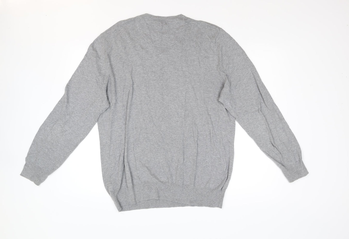 Jeff Banks Mens Grey  Knit Pullover Jumper Size L  - 100% Cotton