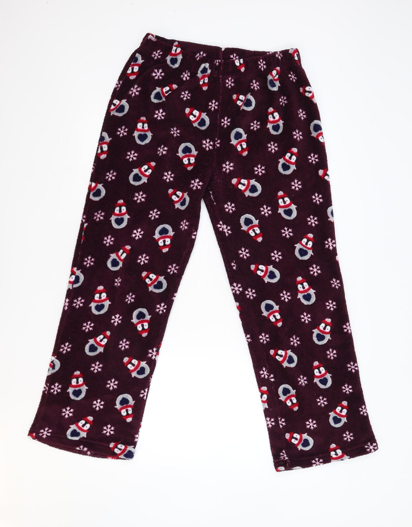 Lady Olga Womens Red  Fleece  Pyjama Pants Size M
