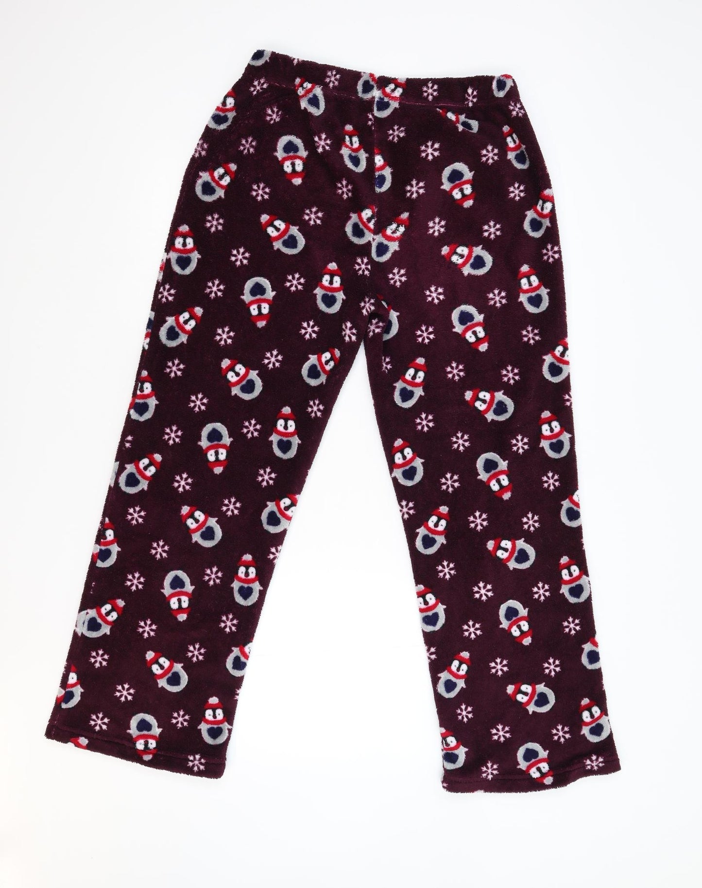 Lady Olga Womens Red  Fleece  Pyjama Pants Size M