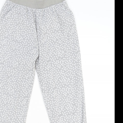 NEXT Girls Grey Polka Dot Fleece  Pyjama Pants Size 12 Years