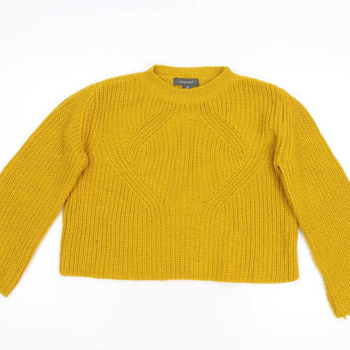 Primark Womens Yellow  Knit Pullover Jumper Size XS