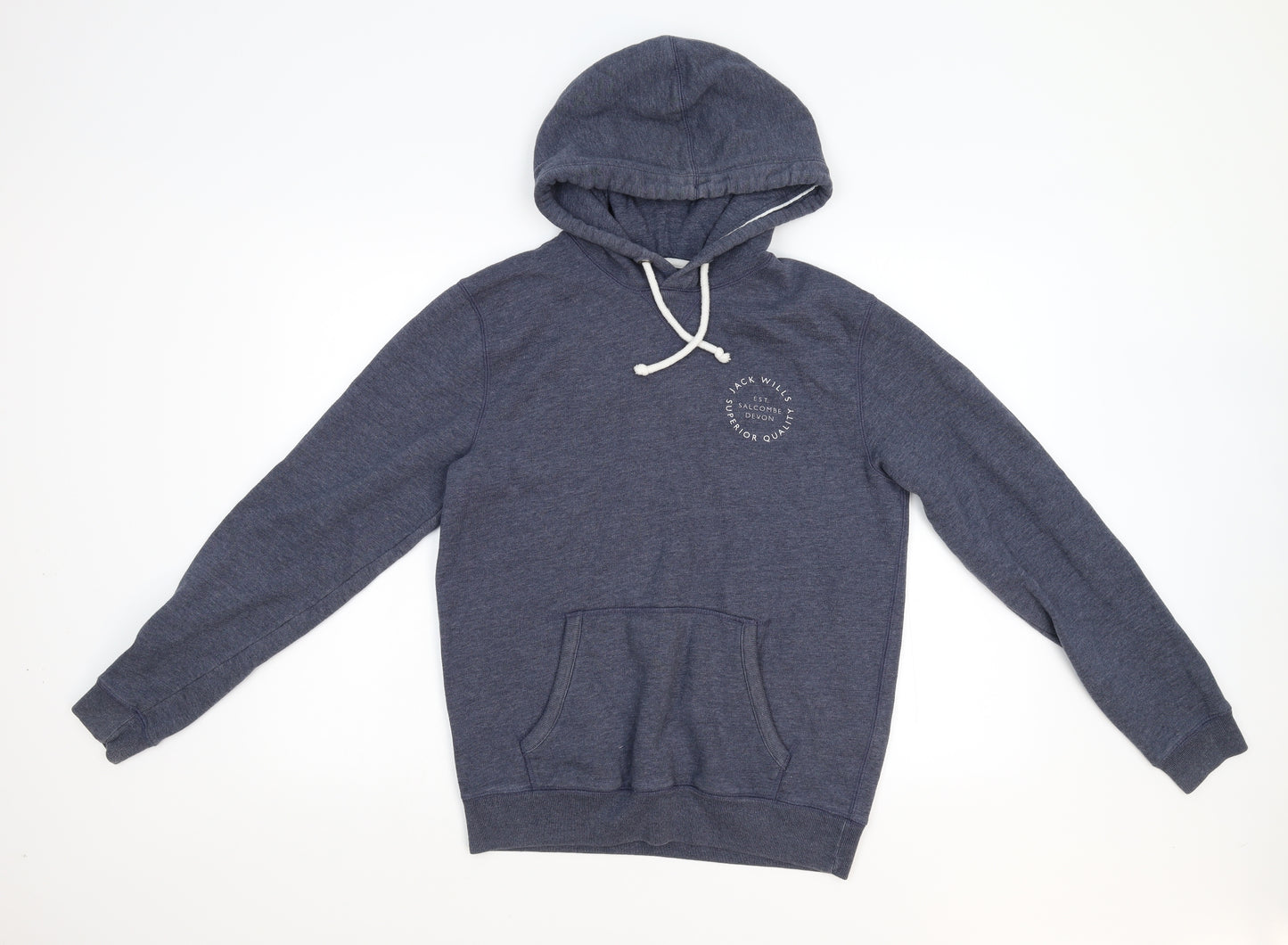 Jack Wills Mens Blue  Fleece Pullover Hoodie Size XS