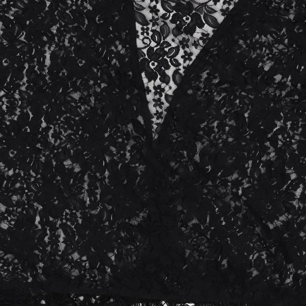 Primark Womens Black Floral Lace Cardigan Jumper Size L