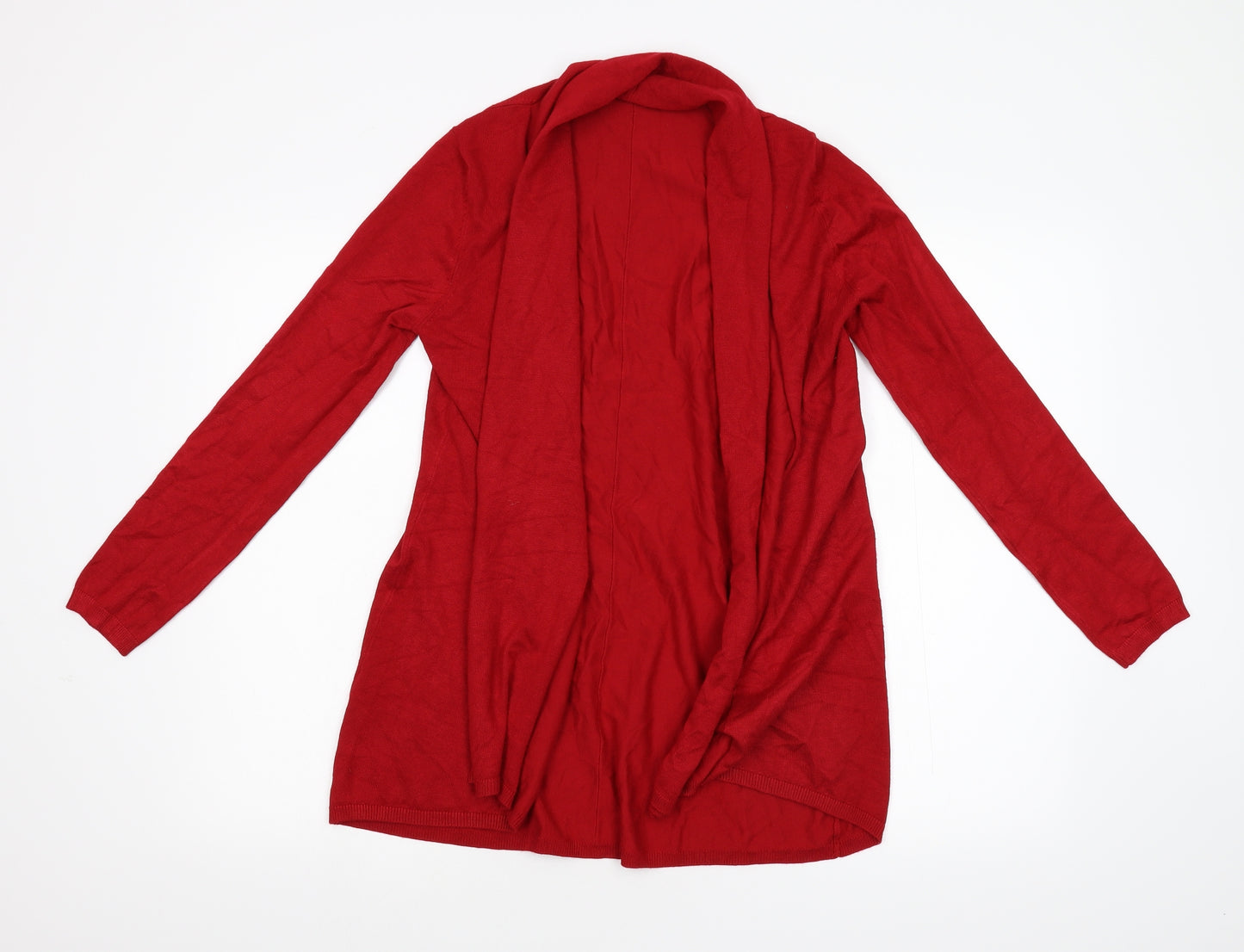 Zara Womens Red  Knit Cardigan Jumper Size L