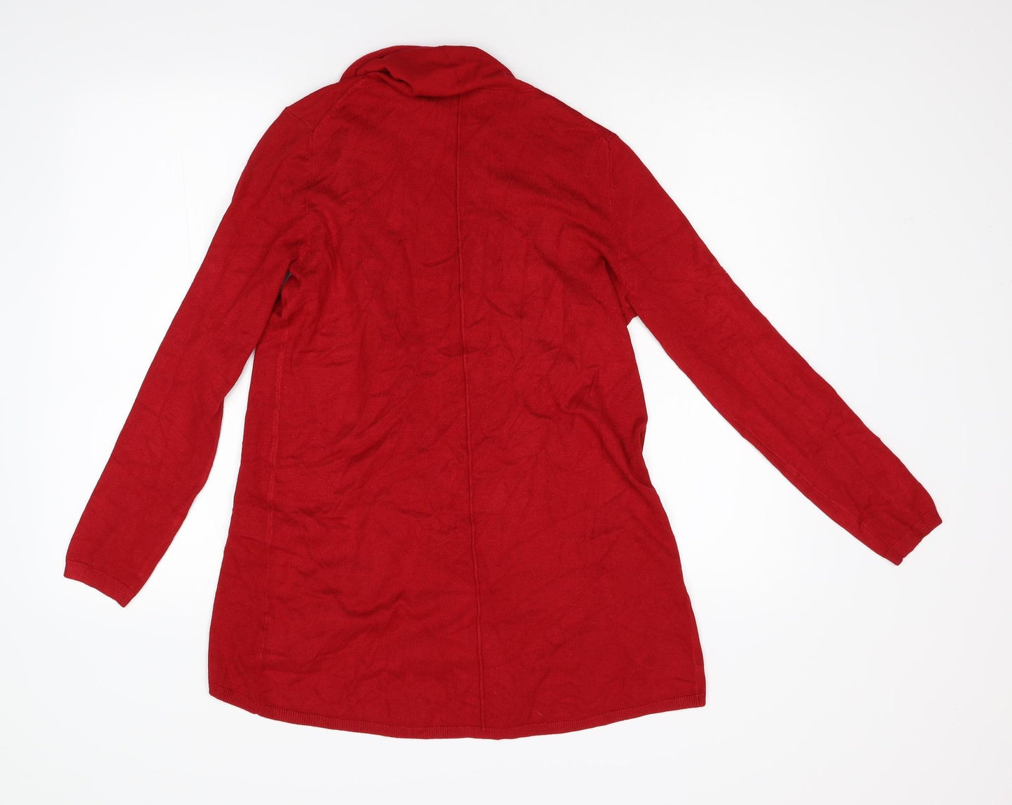 Zara Womens Red  Knit Cardigan Jumper Size L