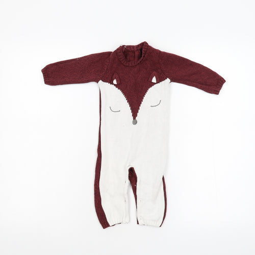 Matalan  Red  Knit Romper One-Piece Size 3-6 Months