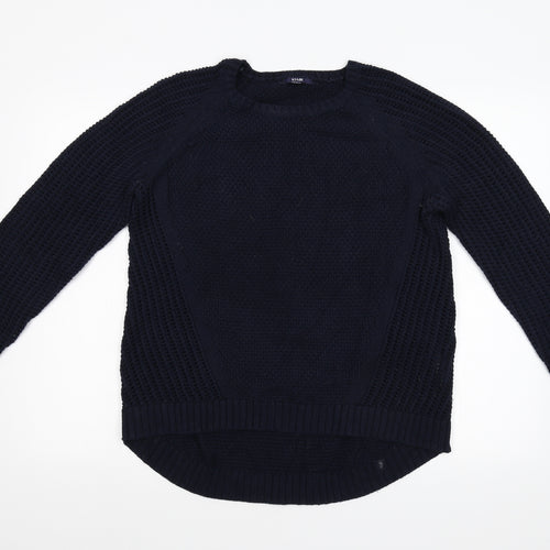 Kiari Mens Blue  Knit Pullover Jumper Size L