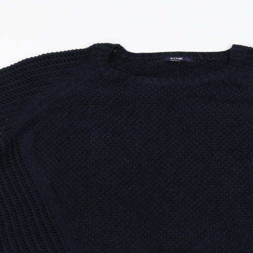 Kiari Mens Blue  Knit Pullover Jumper Size L