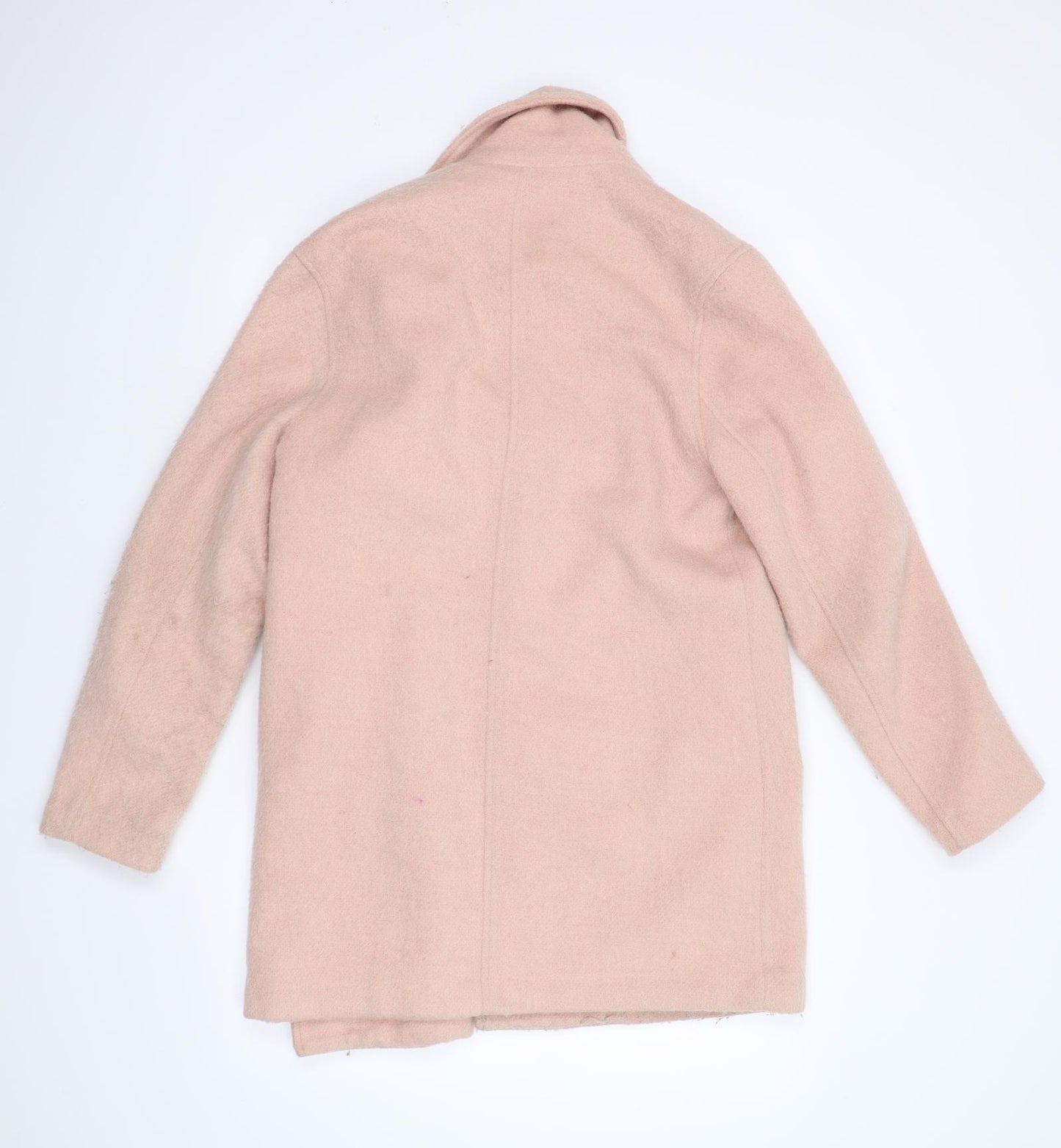 New Look Womens Pink   Overcoat Coat Size 12  - Asymmetrical Collar