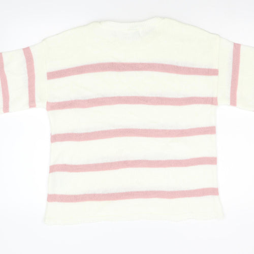 In the Style Womens Multicoloured Striped Knit Pullover Jumper Size 8