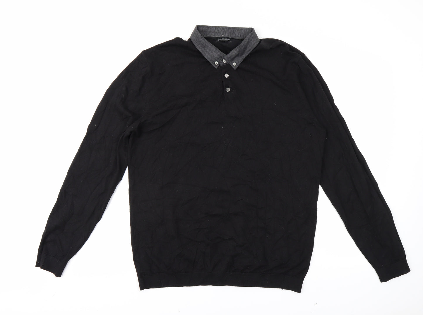 NEXT Womens Black   Henley Jumper Size XL