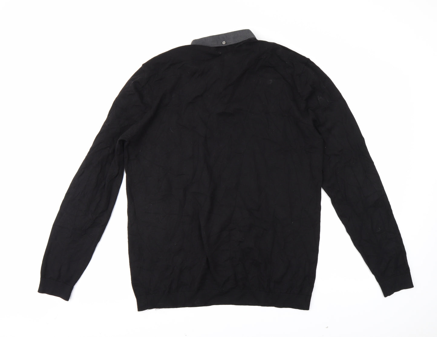 NEXT Womens Black   Henley Jumper Size XL