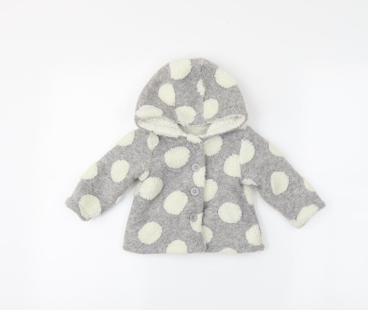 M&Co Baby Grey Polka Dot Jacket Size 9-12 Months