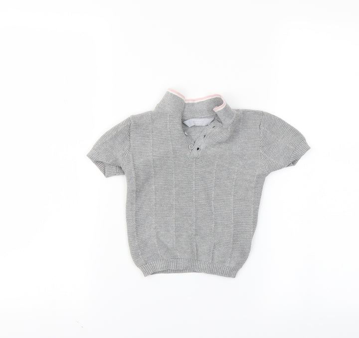 primarl Girls Grey   Pullover Polo Size 12-18 Months