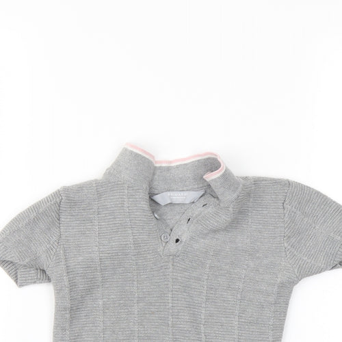 primarl Girls Grey   Pullover Polo Size 12-18 Months