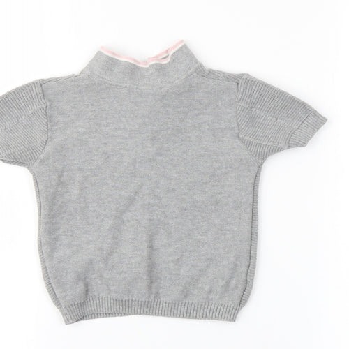 primarl Girls Grey   Pullover Polo Size 12-18 Months