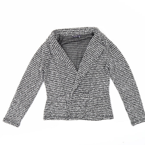 M&S Womens Black Striped  Jacket  Size 10