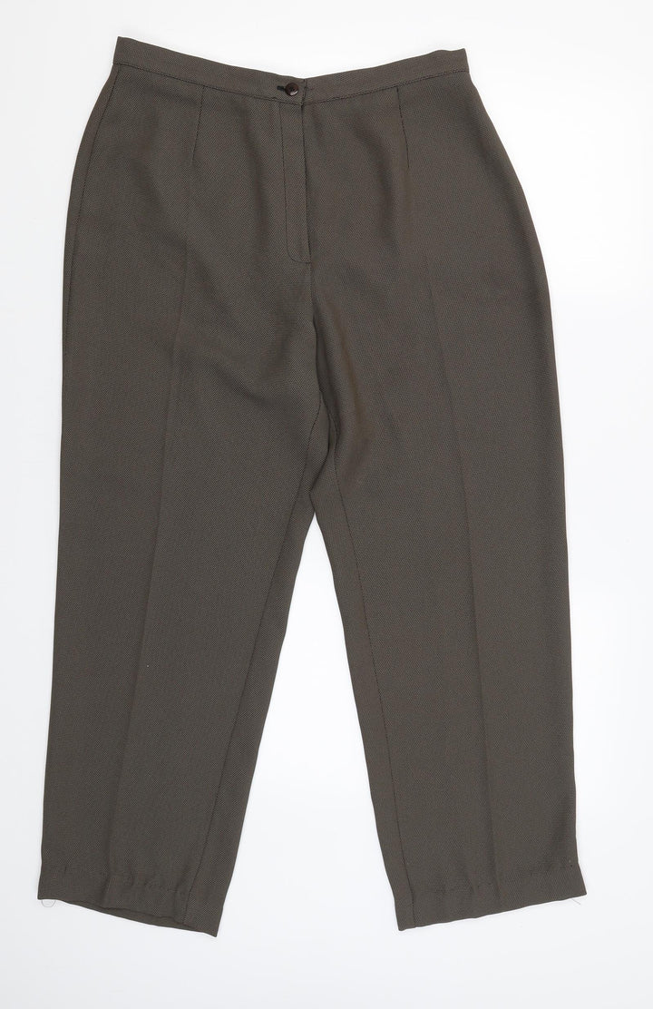 BHS Womens Brown   Capri Trousers Size 16 L26 in