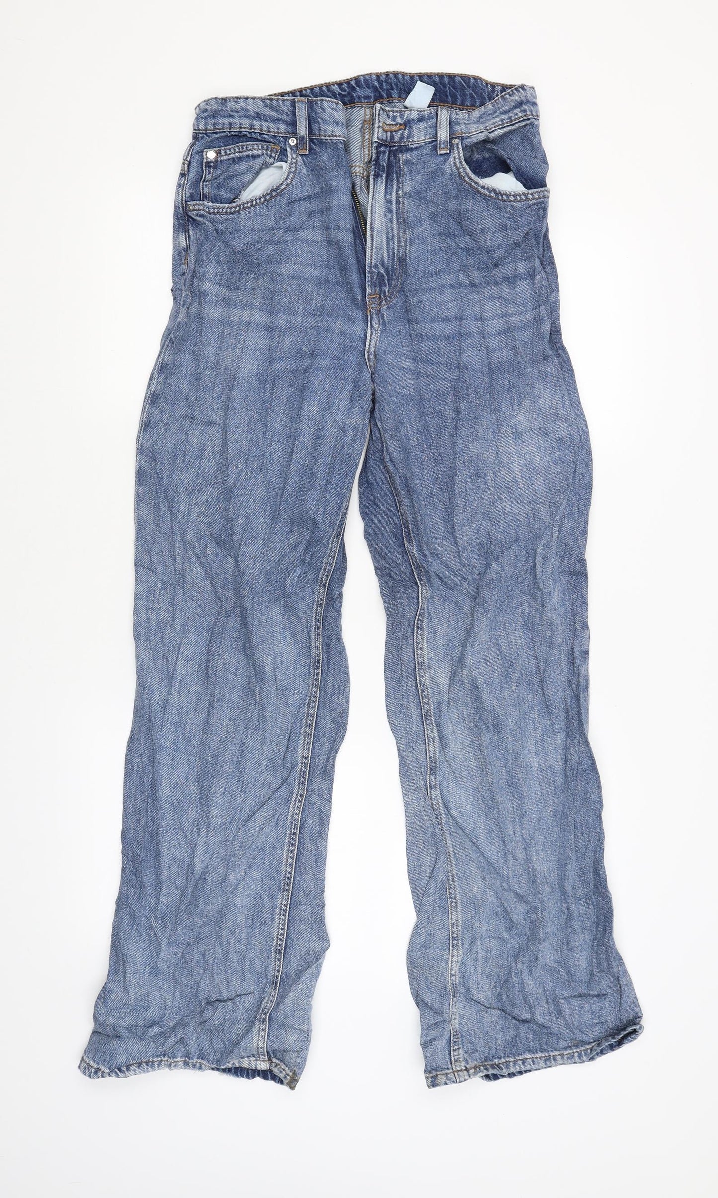 H&M Womens Blue   Straight Jeans Size 12 L30 in
