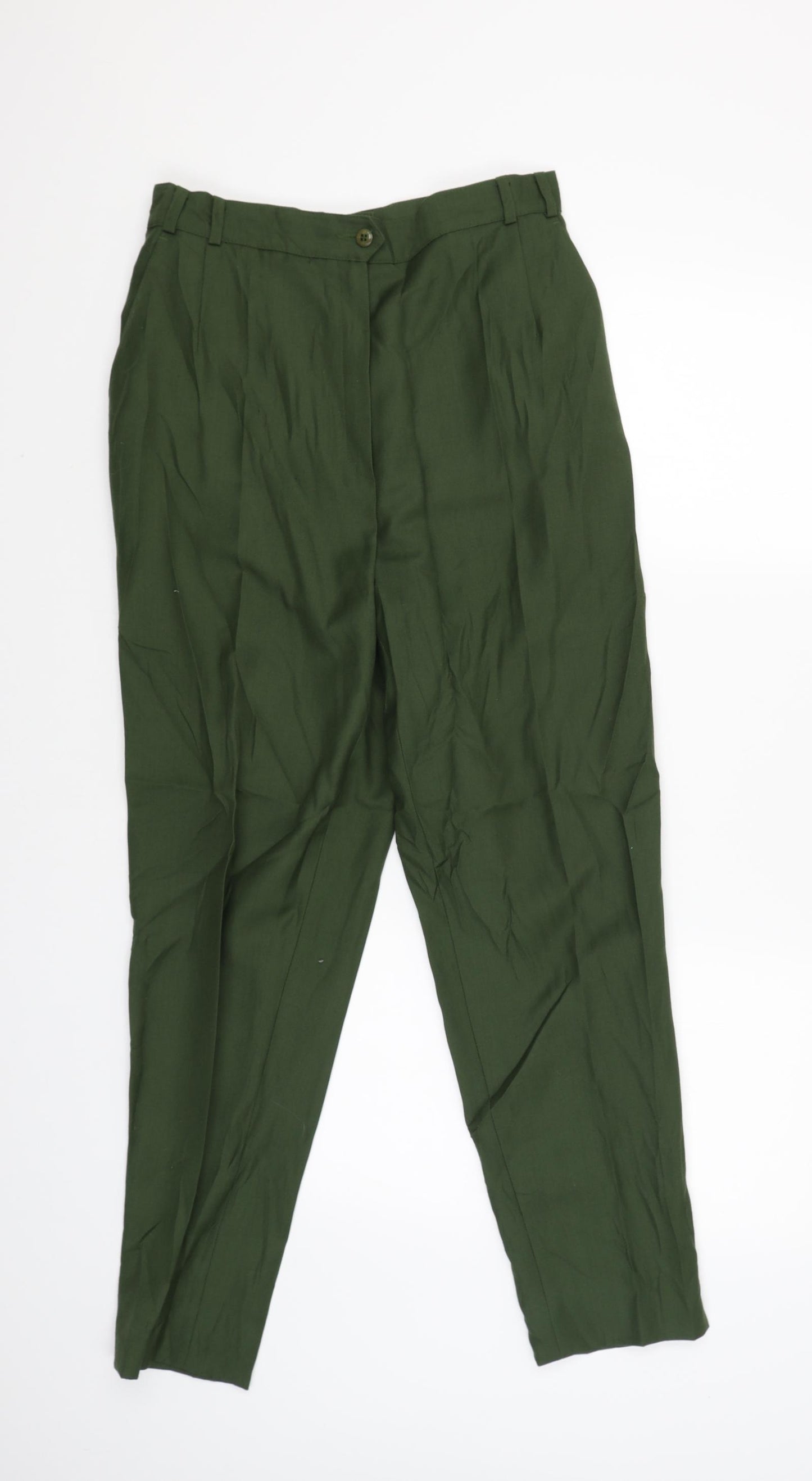 Primeur Womens Green   Chino Trousers Size 14 L28 in