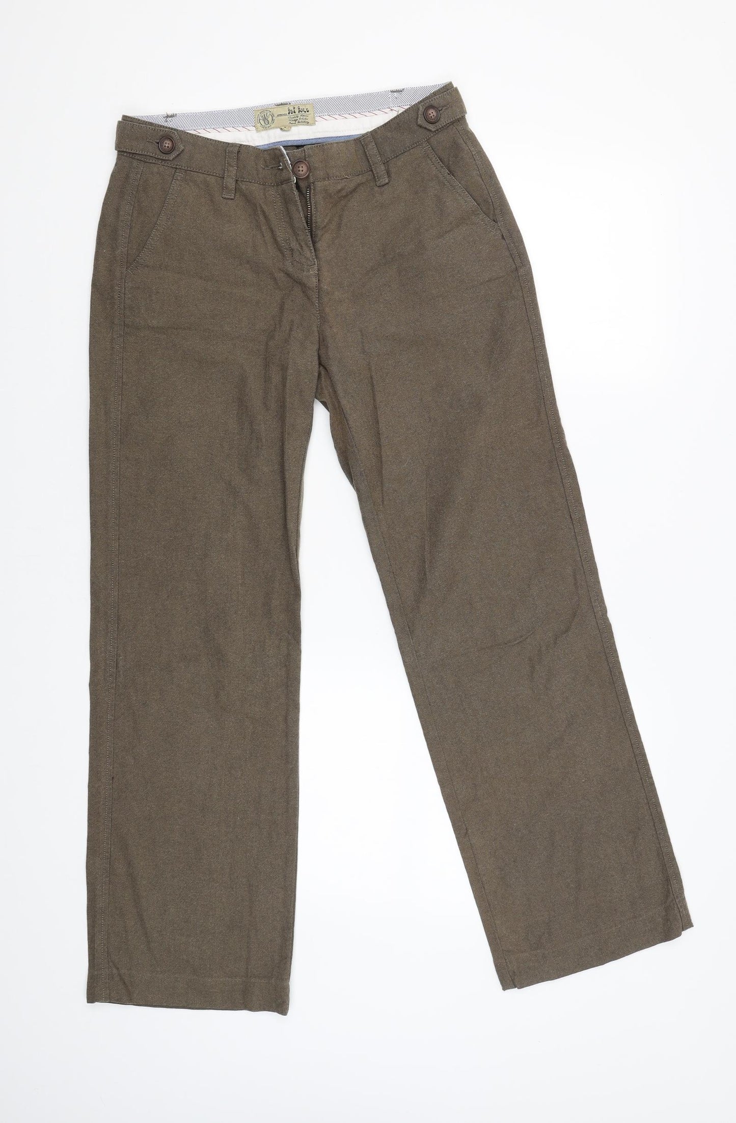 Fat Face Womens Beige   Chino Trousers Size 8 L29 in