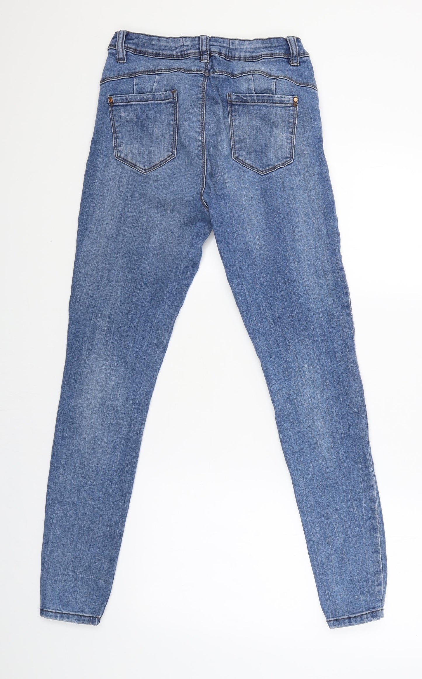 Denim & Co. Womens Blue   Straight Jeans Size 12 L28 in