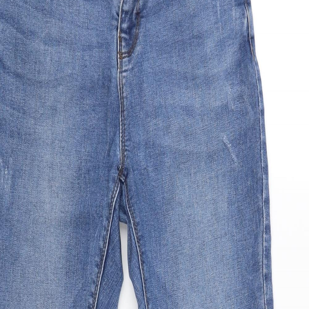 Denim & Co. Womens Blue   Straight Jeans Size 12 L28 in
