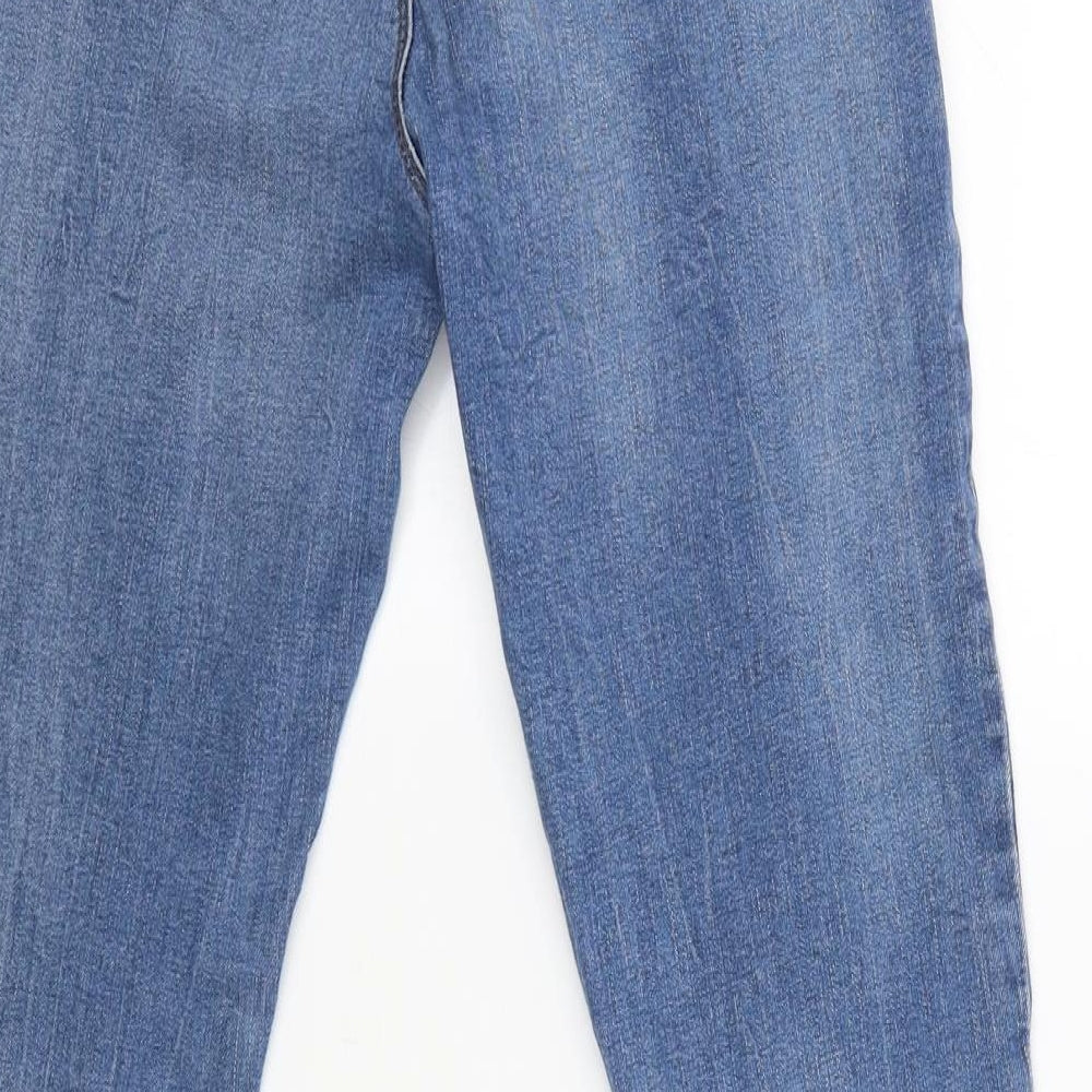 Denim & Co. Womens Blue   Straight Jeans Size 12 L28 in
