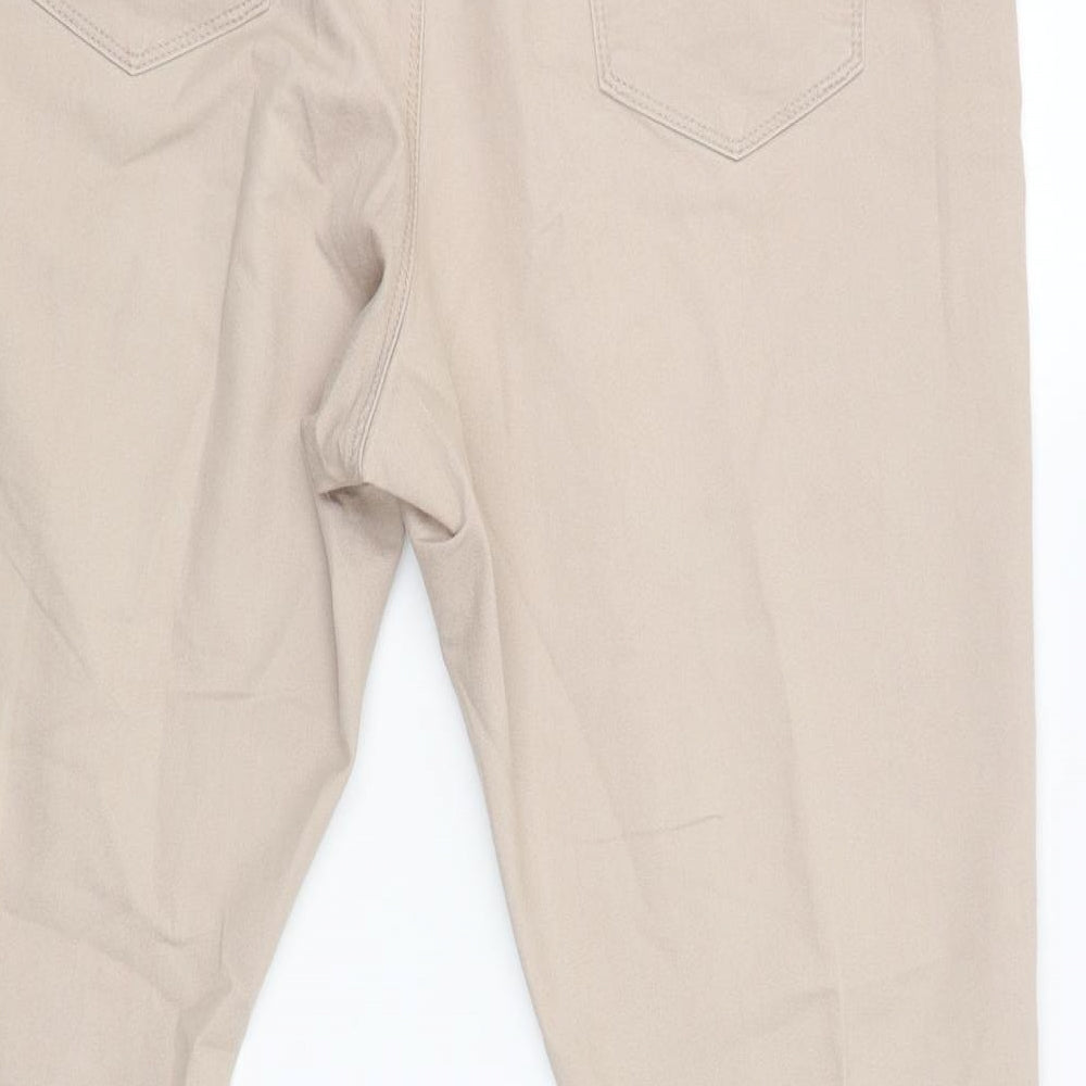M&S Womens Beige   Jegging Trousers Size 20 L29 in
