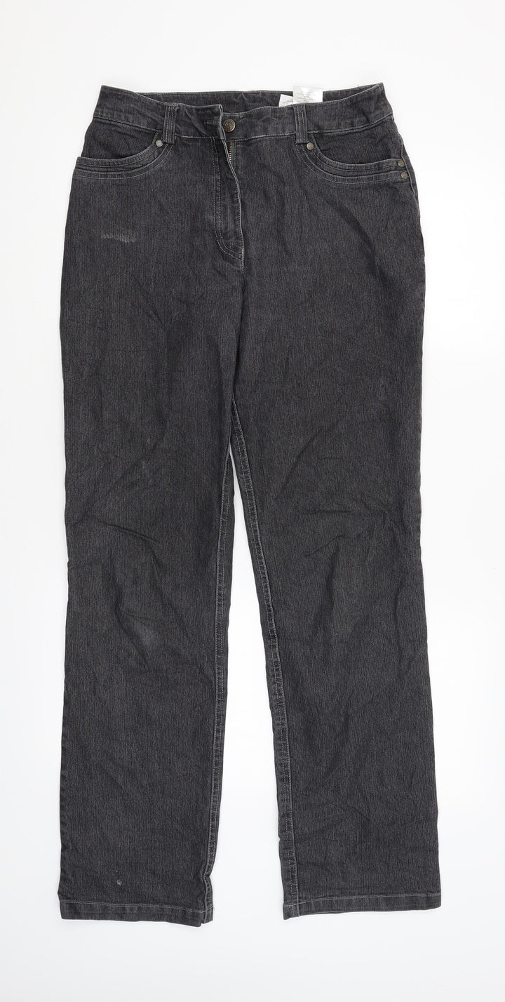 canda Womens Grey   Straight Jeans Size 12 L32 in