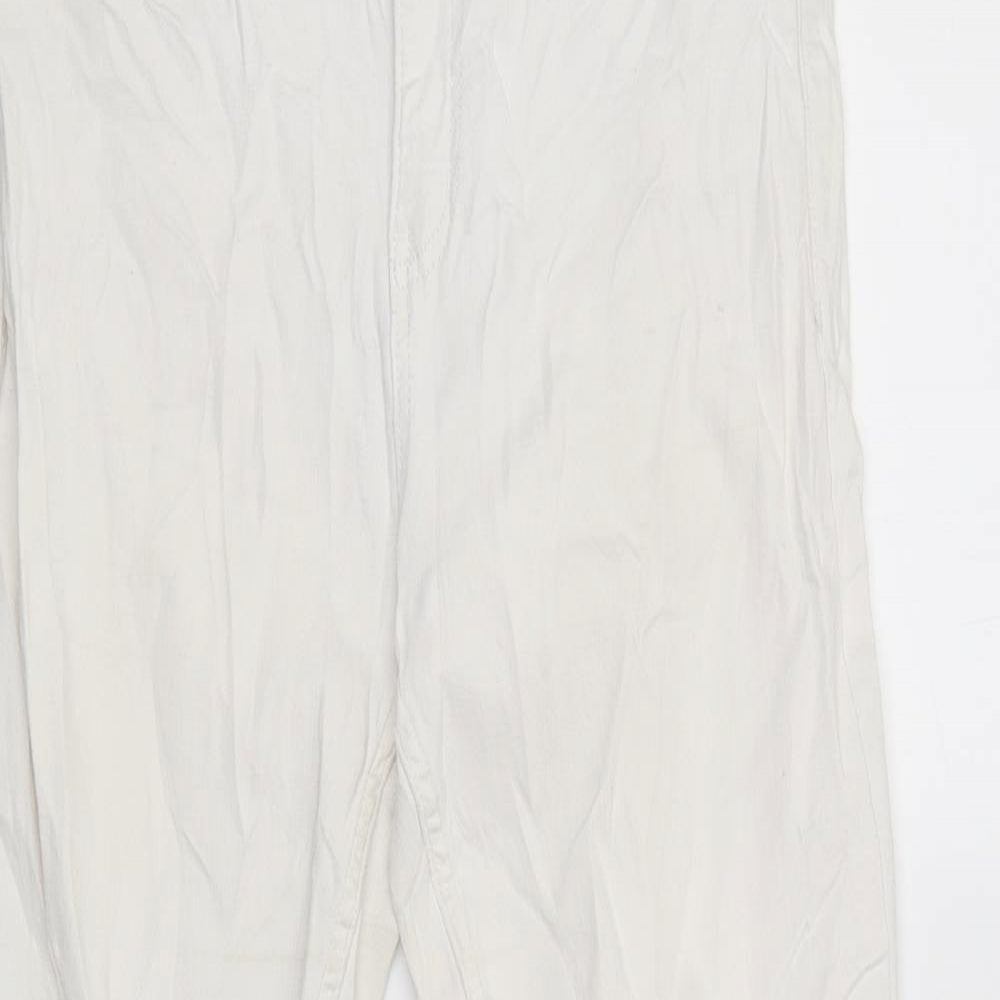 M&S Womens White   Straight Jeans Size 12 L27.5 in