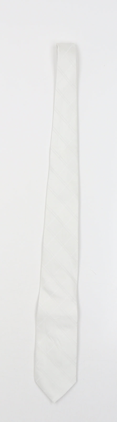 Cedar Wood State Mens White Striped  Pointed Tie One Size