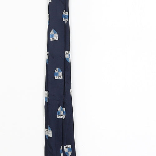 impamark LTD Mens Blue Geometric  Pointed Tie One Size