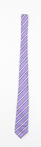 George Mens Purple Striped  Pointed Tie One Size